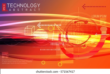Abstract Technology Drawing - Illustration