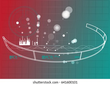 Abstract Technology Drawing - Illustration