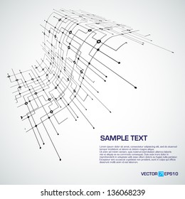 Abstract technology electronic circuit