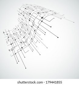 Abstract technology electronic circuit