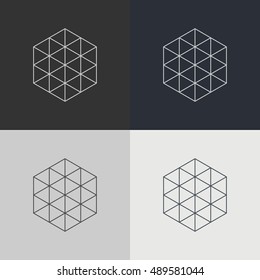 Abstract technology element. Communication element. Science. Insignia.