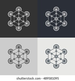 Abstract technology element. Communication element. Science. Insignia.
