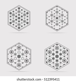 Abstract technology element. Communication element. Science. 