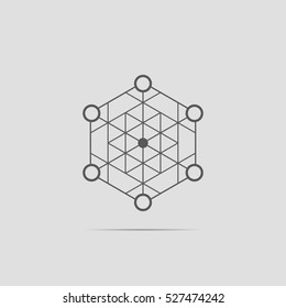 Abstract technology element. Communication element. Science .