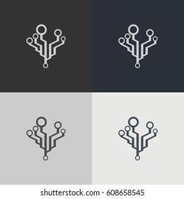 Abstract technology element. Electronics. Science.