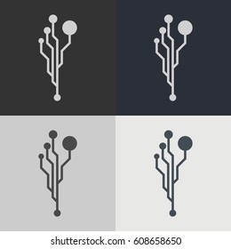 Abstract technology element. Electronics. Science.