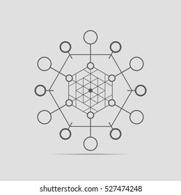 Abstract technology element.Communication element.Science .