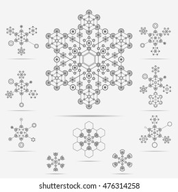 Abstract technology elements , communication , science