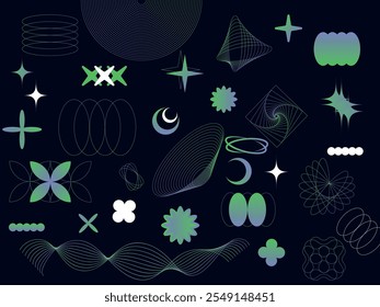 Abstract Technology Elements. futuristic line design elements