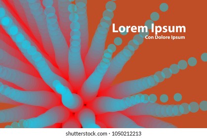 Abstract technology and engineering background with original organic elements. Vector illustration