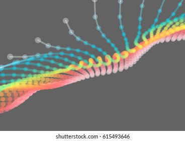Abstract technology and engineering background with original organic elements. Vector illustration