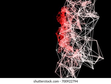 Abstract technology and engineering background with original organic elements. Vector illustration