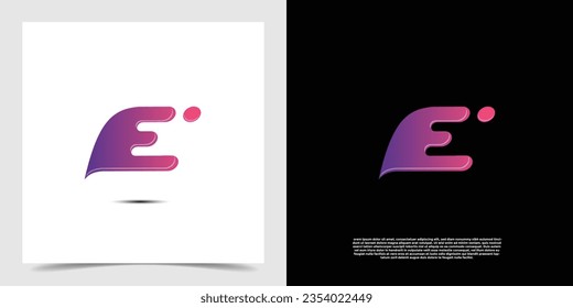 Abstract technology fast express with letter E logo vector. Initial E creative concept logo template