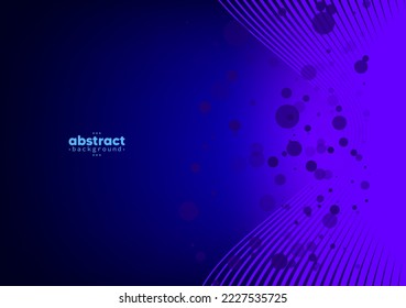 Abstract technology flowing lines background, smooth particle wave, big data computer design concept wallpaper, Banner for business, science and technology. Vector EPS 