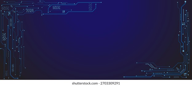 Marco de tecnología Abstractas hecho de cables de placa de circuito.
