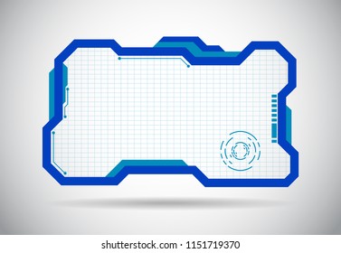 Abstract technology frame template design background. Vector illustration