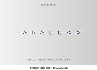 Abstract technology futuristic alphabet font. digital space typography vector illustration design