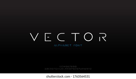 Abstract Technology Futuristic Alphabet Font. Digital Space Typography Vector Illustration Design	