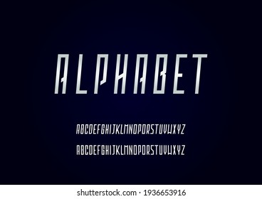 Abstract technology futuristic alphabet font.