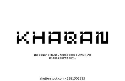 Abstract technology futuristic alphabet font. digital space typography vector illustration design