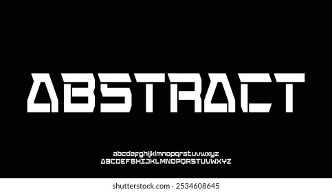 Abstract technology futuristic alphabet font. digital space typography vector illustration design
