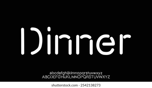 Abstract technology futuristic alphabet font. digital space typography vector illustration design