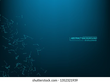 Abstract technology futuristic background. Big data visualization. Block chain network concept.