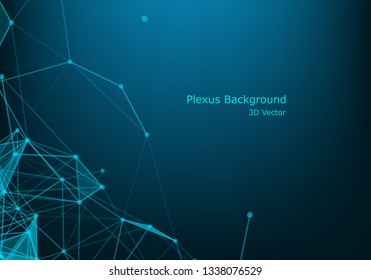 Abstract technology futuristic background. geometric digital connection structure, vector illustration .Big data concept. 