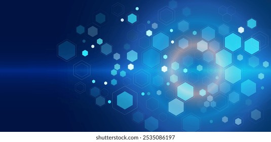 Abstract technology futuristic blue background vector editable