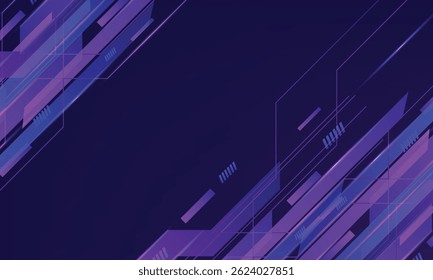 Abstract technology futuristic blue and pink color geometric arrows shapes motion background