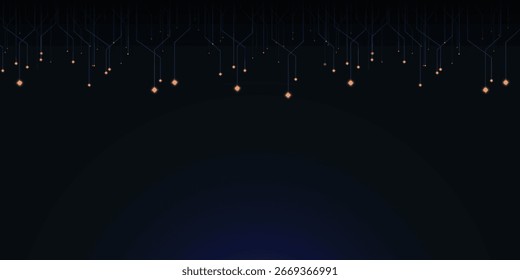 Línea de concepto futurista de tecnología Abstractas y nodo en el fondo. Diseño de redes científicas para el Sitio web.