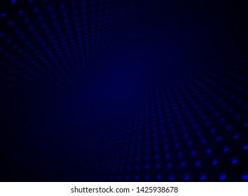 Abstract technology futuristic data visualization particle dynamic blue dots pattern on darkness background and texture with copy space. Vector illustration