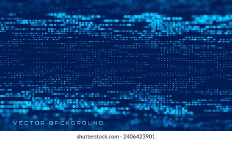 Resumen Tecnología Patrón de concepto digital futurista con Círculos brillantes iluminados sobre fondo azul oscuro. Presentación de Alta Tecnología o Investigación Científica. Ilustración vectorial.