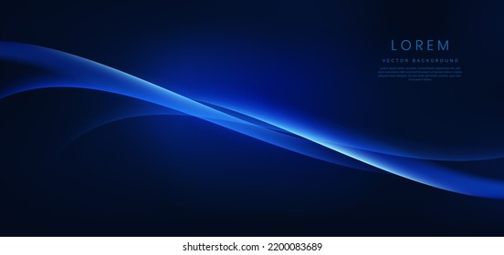 Abstract technology futuristic glowing blue and red  light lines with speed motion blur effect on dark blue background. Vector illustration