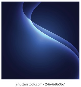 Abstract technology futuristic glowing blue light lines with speed motion blur effect on dark blue background. Vector illustration