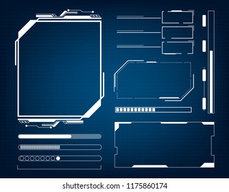 Abstract  technology futuristic interface HUD concept , vector illustration