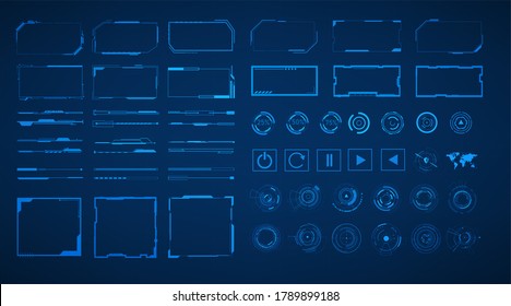 Abstract technology futuristic interface HUD concept.vector illustration.