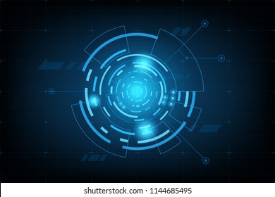 Abstract Technology Futuristic Interface.Element of digital UI.vector and illustration