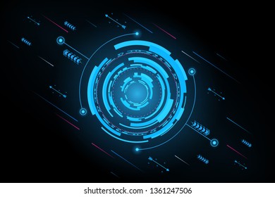 Abstract Technology Futuristic Interface.Element of digital UI.vector and illustration
