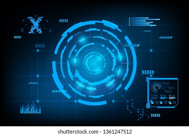 Abstract Technology Futuristic Interface.Element of digital UI.vector and illustration