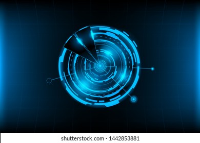 Abstract Technology Futuristic Interface.Element of digital UI.vector and illustration