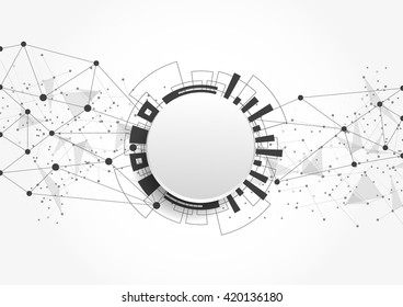 Abstract technology futuristic network