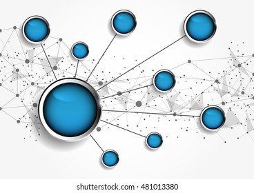 Abstract technology futuristic network
