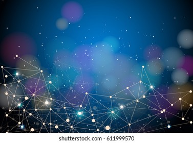 Abstract technology futuristic network