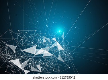 Abstract technology futuristic network