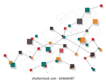 Abstract technology futuristic network