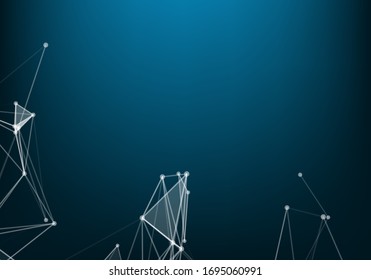 Abstraktes Technologie-futuristisches Netzwerk. rechnergeometrische digitale Verbindungsstruktur. Vektorillustration