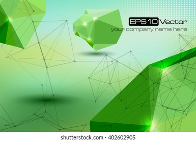 Abstraktes Technologie-futuristisches Netzwerk - Fantasy-Plexus-Hintergrund - Vektorgrafik
