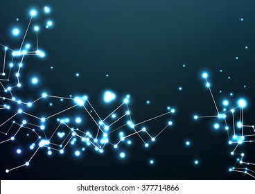 Abstract Technology Futuristic Network. Vector Illustration