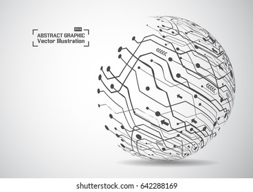 Abstract technology futuristic network. Vector illustration